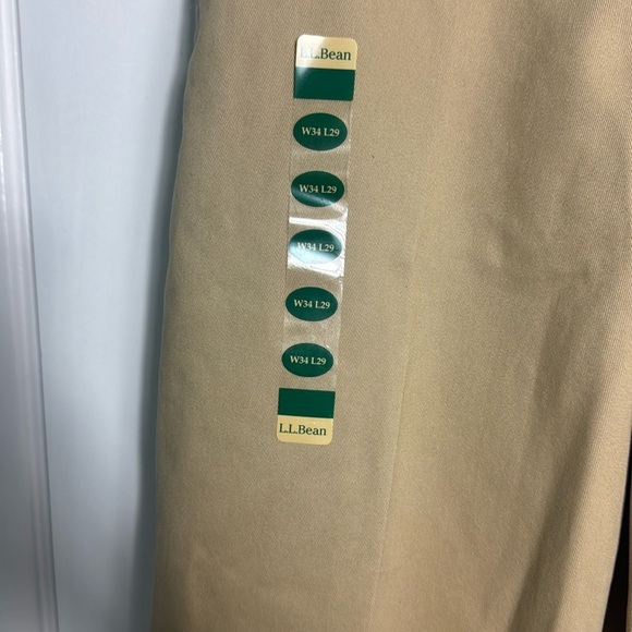 NWT L.L. Bean Men’s Straight Leg Dark Khaki Pants size 34x29 - Picture 2 of 9